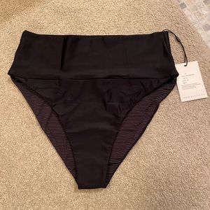 Acacia Swimwear Echo Bottom Black NWT